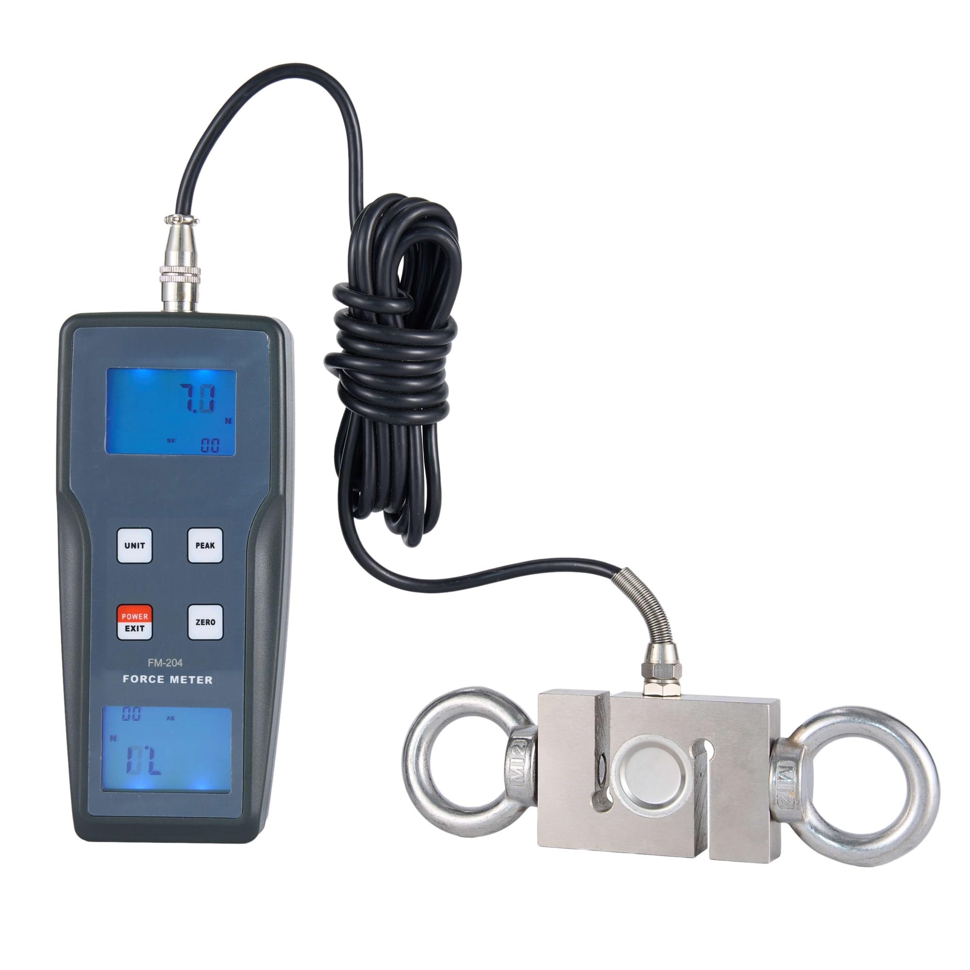 Dynamometer, Digital Display Push-Pull Dynamometer FM-204-1000K Tension Tester ± 9800N 1000kgf Pressure Insertion Force Teste(1000K)