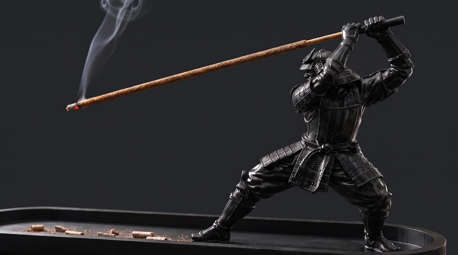 Samurai Incense Holder - 3D Printed Japanese Decor -8