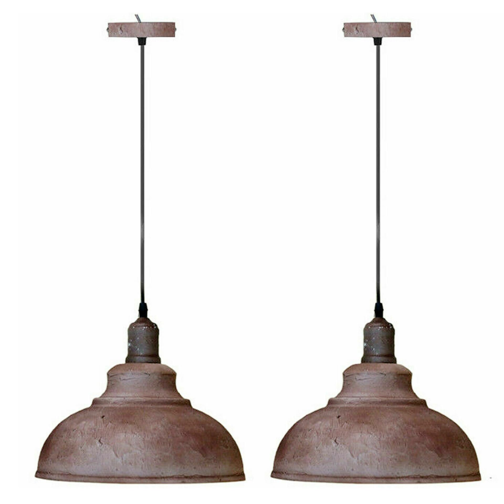 DC VOLTAGE Vintage Single Way Industrial Ceiling Pendant Lighting Metal Dome Shade Adjustable Hemp Rope Hanging Light is Perfect of Kitchen, Restaurants, Offices