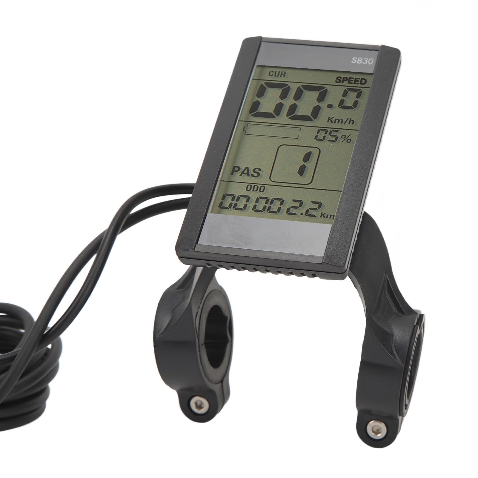 Compteur d'affichage LCD pour vélo électrique 24V 36V 48V, étanche, multifonctionnel, 22.2mm, écran LCD S830 pour accessoires de Modification