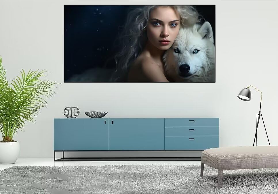 Peinture Diamant 5D Loup grand format pour décorer le salon et s'initier au point de croix