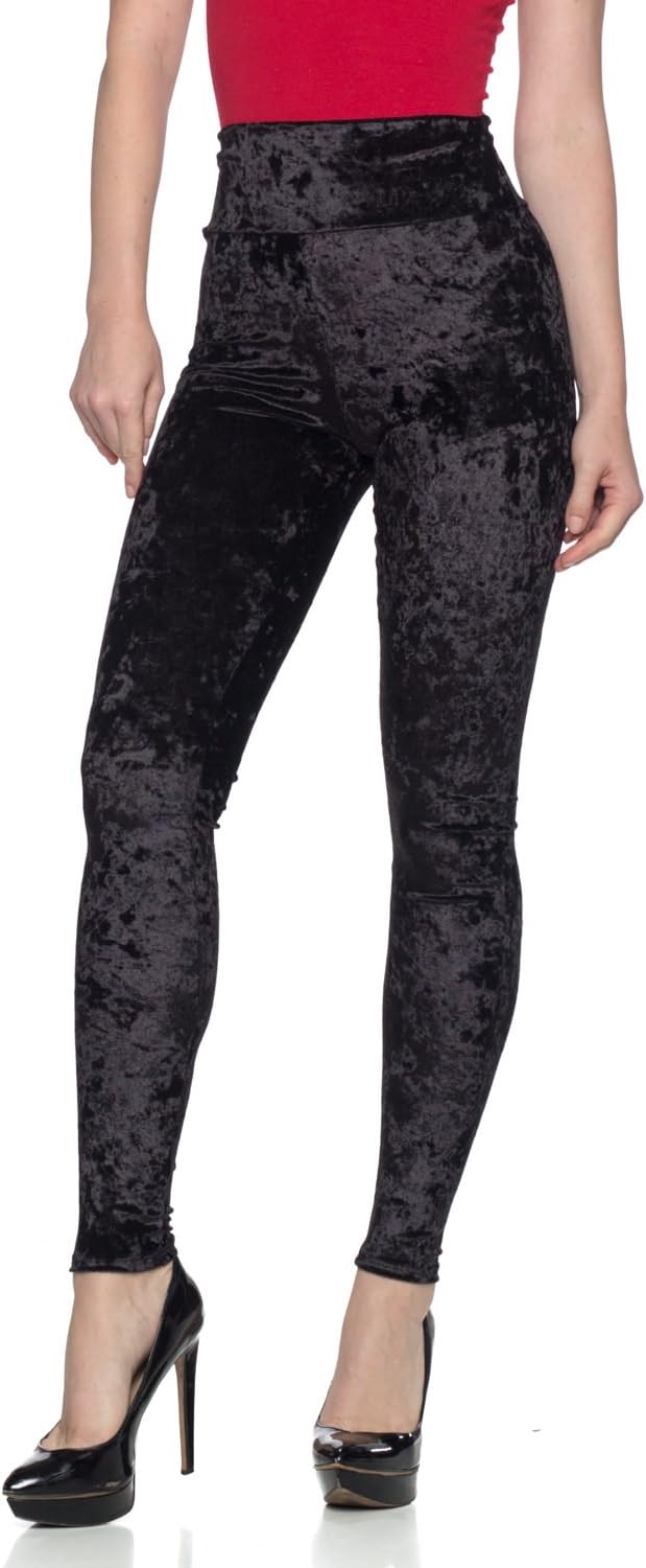 Cemi Ceri Women's Velvet High Waist Leggings