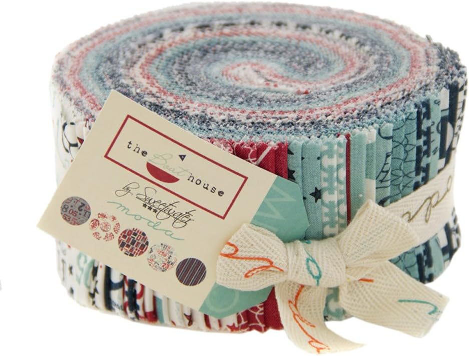 Moda THE BOAT HOUSE Jelly Roll 2.5" Precut Cotton Fabric Quilting Strips Assortment 5550JR Sweetwater