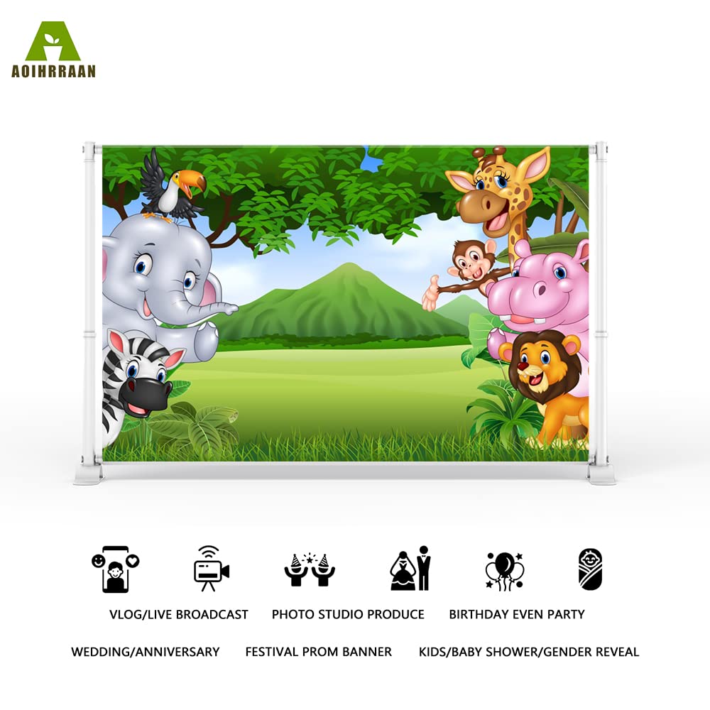 Sfondo Fotografico 2.2x1.5m Tema Safari - In Vinile Per Feste E Ritratti - Design Animali Della Giungla - Foto 3