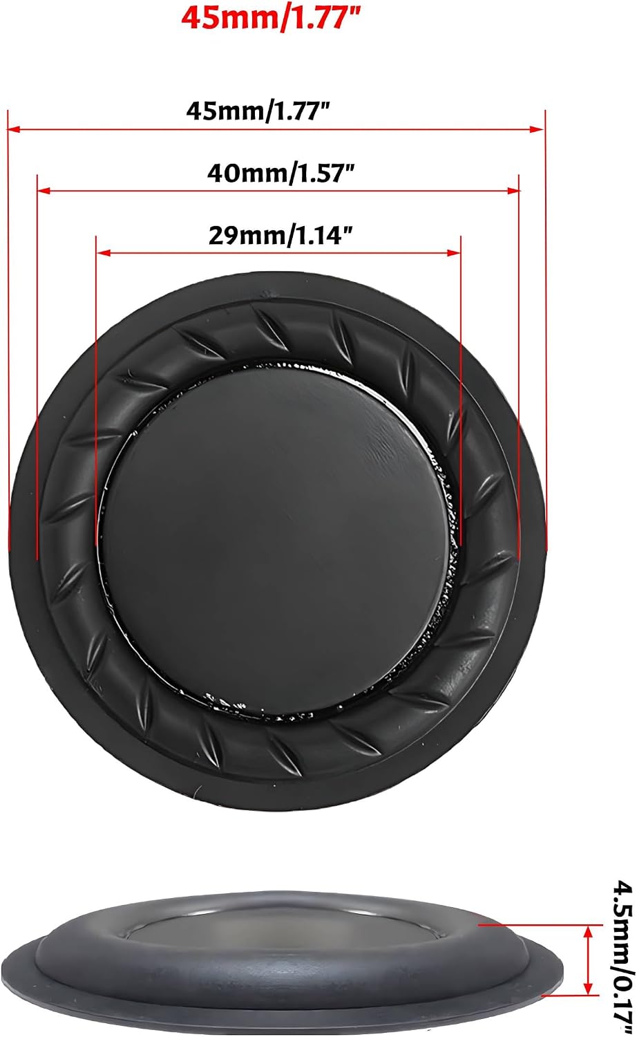 2 Pcs Bass Speaker Passive Radiator, 1.77in 45mm Strengthen Bass Auxiliary Vibration Plate Subwoofer Vibrating Membrane for Woofer