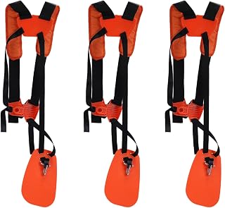 Sxmrmnx 3 correas de hombro dobles para podadora de hierba, color amarillo