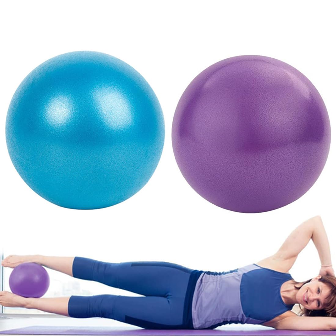 2 Pcs Ballon De Pilates 25 Cm Antidérapant - Ballon Fitness Yoga Pour Équilibre Et Renforcement