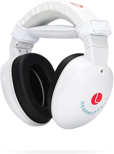Lucid Audio HearMuffs - Protección auditiva para bebés (protección de sonido sobre la oreja para bebébebéniño), talla única, color blanco