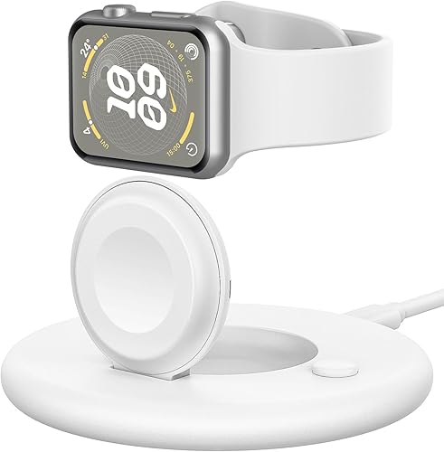 Diseñado para cargador de Apple Watch, cargador magnético portátil para iWatch con cable de carga, soporte de cargador plegable de reloj rápido para