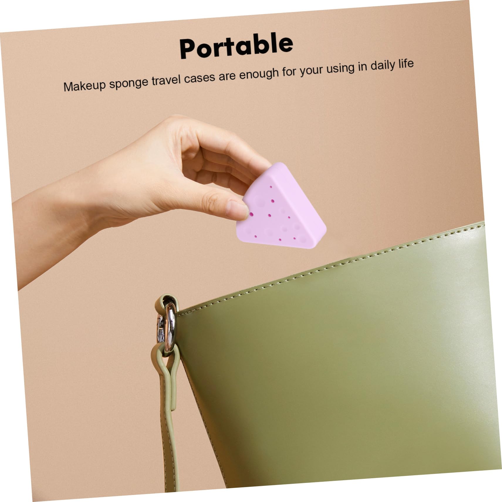 Ipetboom 8 Piezas Soporte Para Borlas De Polvo Sostenedor Del Soplo Del Polvo Del Triángulo Soplo De Polvo Triangular Maquillaje En Polvo Viajar Constituir Soporte De Esponja Gel De Sílice