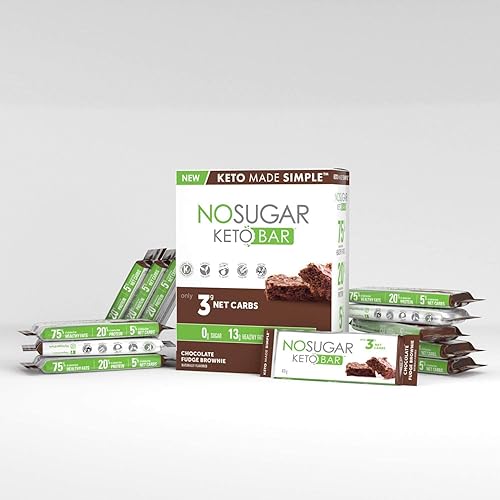 Vista 80 de Snack Keto Bar sin azúcar, bajo en carbohidratos, sin azúcar, con macros aptos para dieta cetogénica