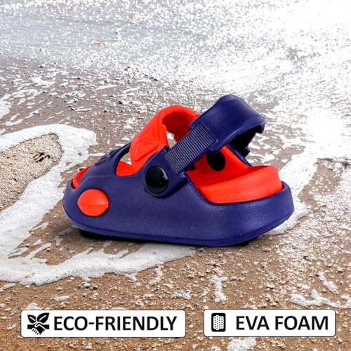 Image of GLJ Kids Comfort Clogs Sandals For Boy And Girl, 1 to 4 Years, Two-Strap Design, Easy To Wear Slip On, Dust and Waterproof, 7101