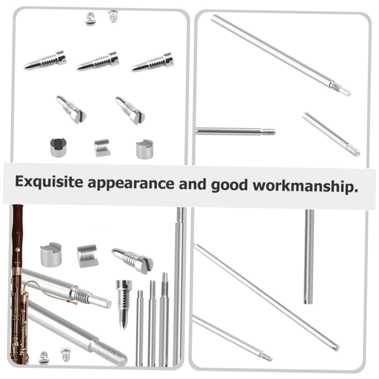 ibasenice 4ensembles Kit De Réparation Pour Basson Avec Axes Vis Et Ronds Outils De Maintenance Pour Instruments à Vent