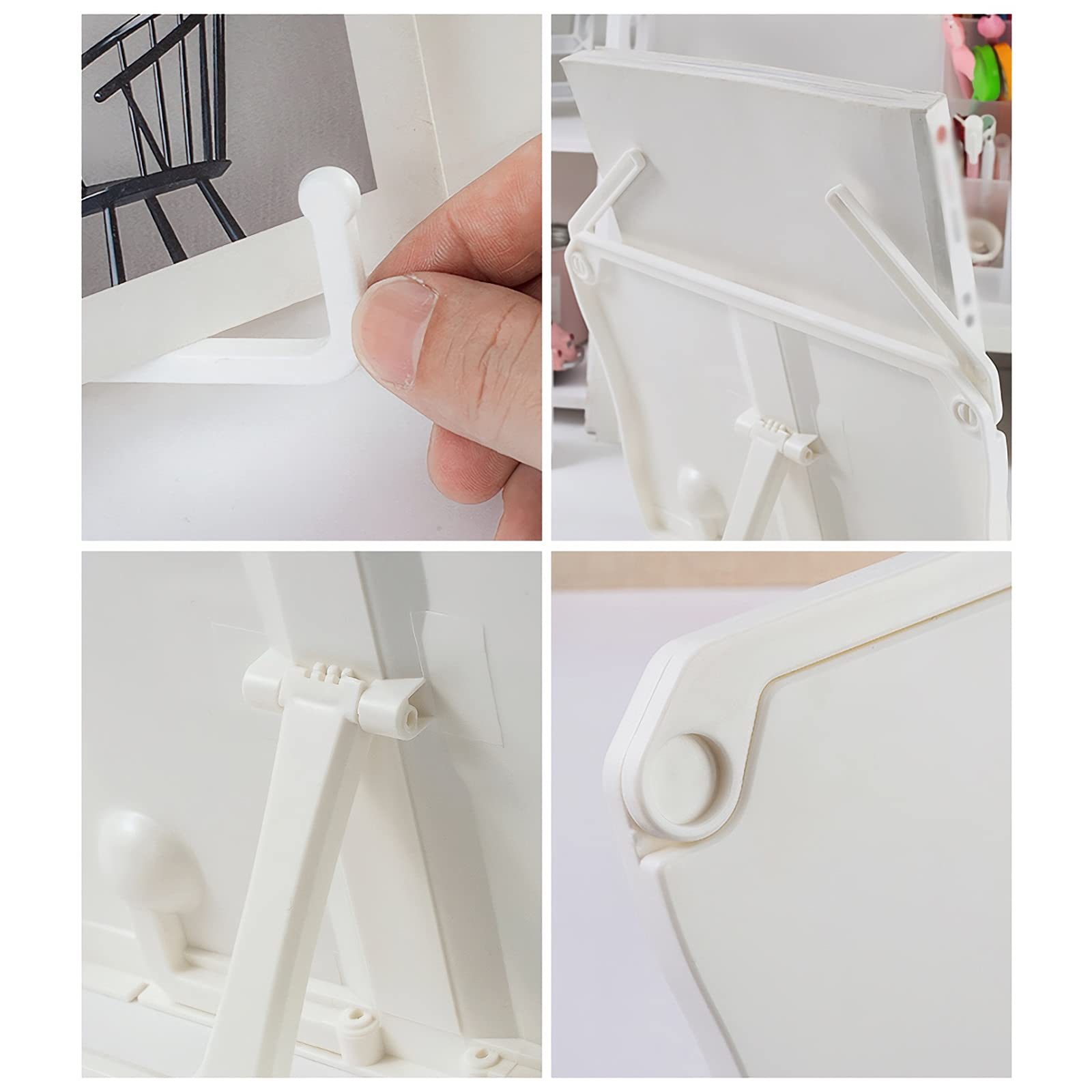 Soporte de Lectura Estufa de escritorio resistente para libros de texto, tableta, 10 x 8 pulgadas de lectura portátil plegable plegable libro multiusos hoja de música soporte para Casa, Oficina, Escue