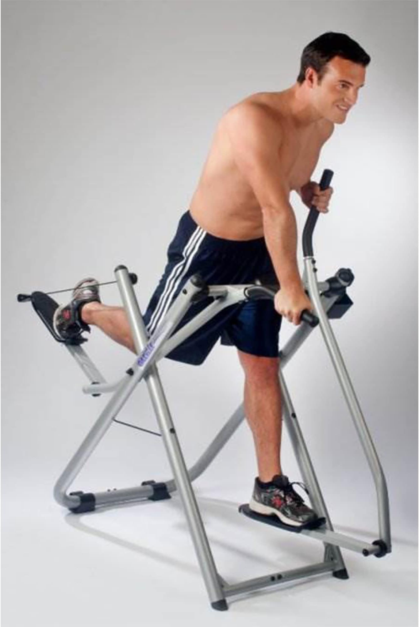 Gazelle Freestyle Fitness Home Cardio Workout Glider Equipment Machine with Handlebar Heart Rate Monitors, DVD Workouts, and Water Bottle