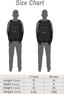 MATEIN 18 inch Roller Backpack, Extra Large Rolling Computer Bag with 4 Spinner Wheels, Sturdy Wheeled Carry On Backpack for Travel Work, Rolling Laptop Rucksack for Men Women