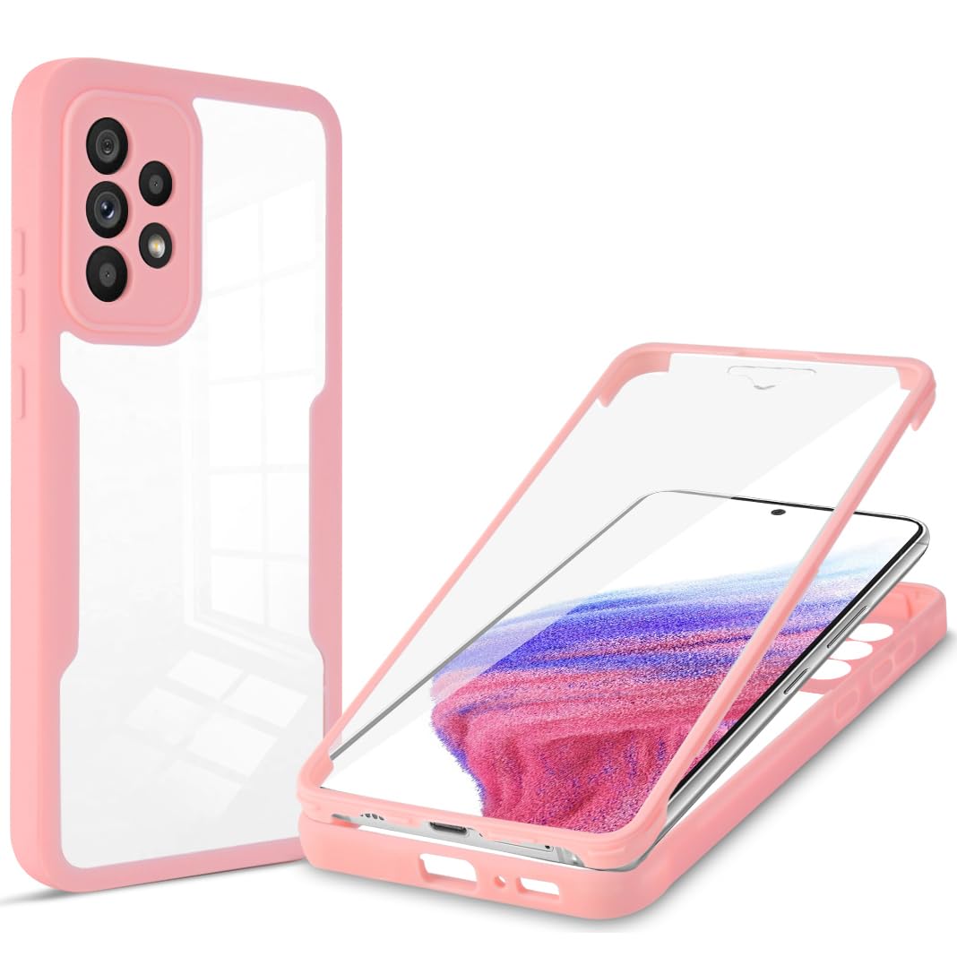 Asuwish Phone Case for Samsung Galaxy A73 5G with Built in Screen Protector Cover and Cell Accessories Silicone Rugged Hybrid Slim Thin Rubber Dual