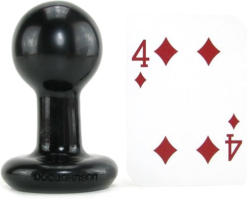 Miniatura 4 de Doc Johnson Classic  Tapón redondo  18 pulgadas de diámetro  Pequeño  Negro