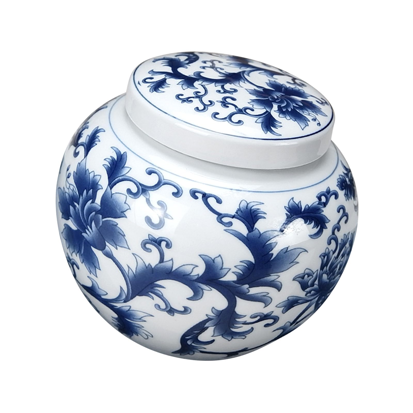 Pale Ceramic Cenotaph Jar for Debris with Traditional Symbolic Patterns Permanent Artifact for Home Display High Released Ceramic Artifact Storage Jar