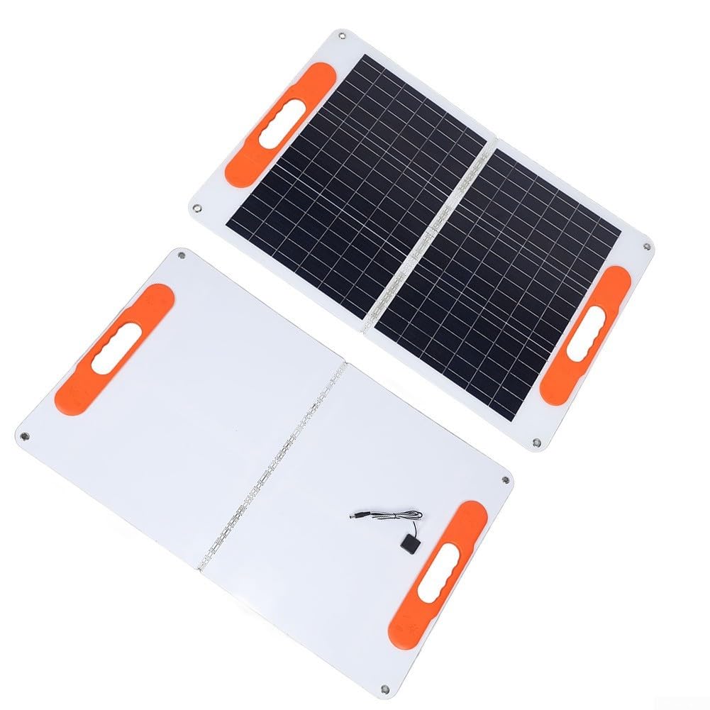 Kit de panneau solaire pliable portable 80 W, contrôleur 10 A, chargeurs monocristallins avec sortie USB PD pour le camping, alimentation en plein air