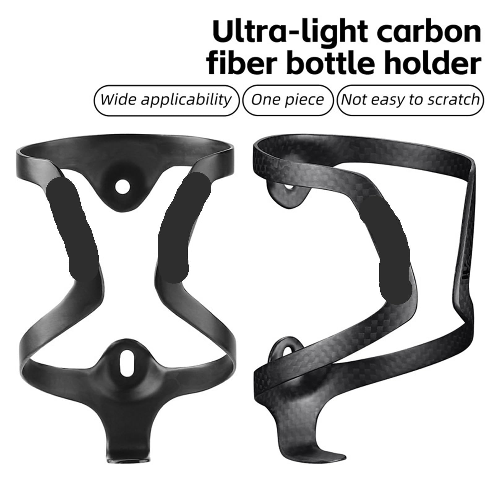 Portabidón Bicicleta Acabado Carbono Soporte for Botella de Agua Bicicleta Fibra Carbono, Soporte for montaña y Carretera, Accesorio(3K Carbon Cloth)