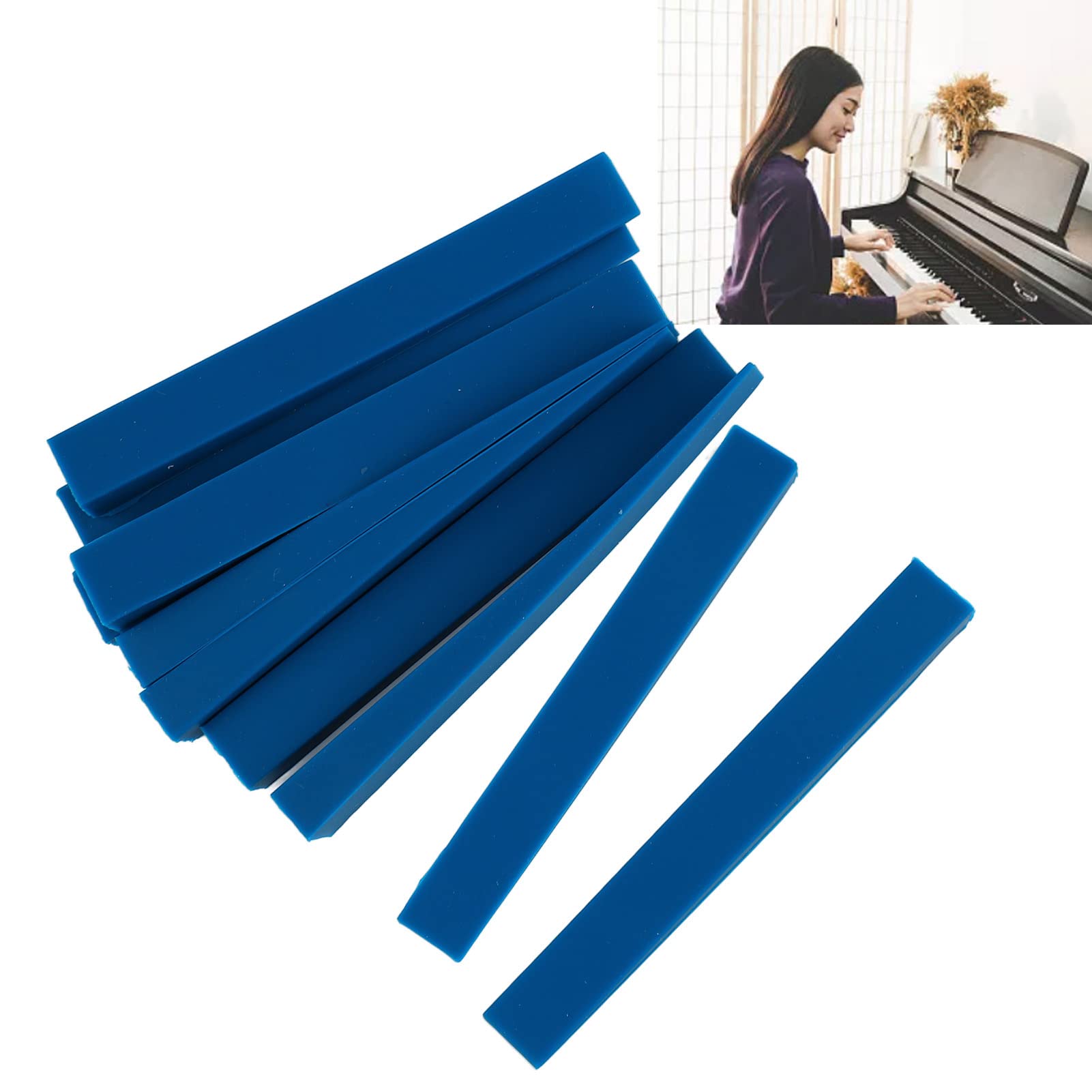Tyenaza Mute per Accordatura del Pianoforte da 10 Pezzi, Tappo a Cuneo per Pianoforte da 10 Cm, Strumento di Regolazione dello Strumento Musicale con Blocco Audio con Cuneo in Gomma