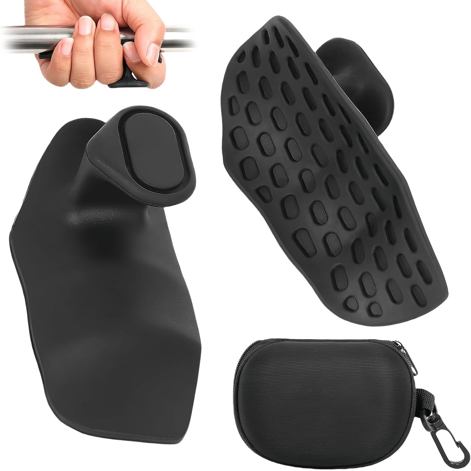 Puños antideslizantes de silicona para fitness – Almohadillas de agarre ergonómicas para entrenamiento de fuerza, crossfit y dominadas