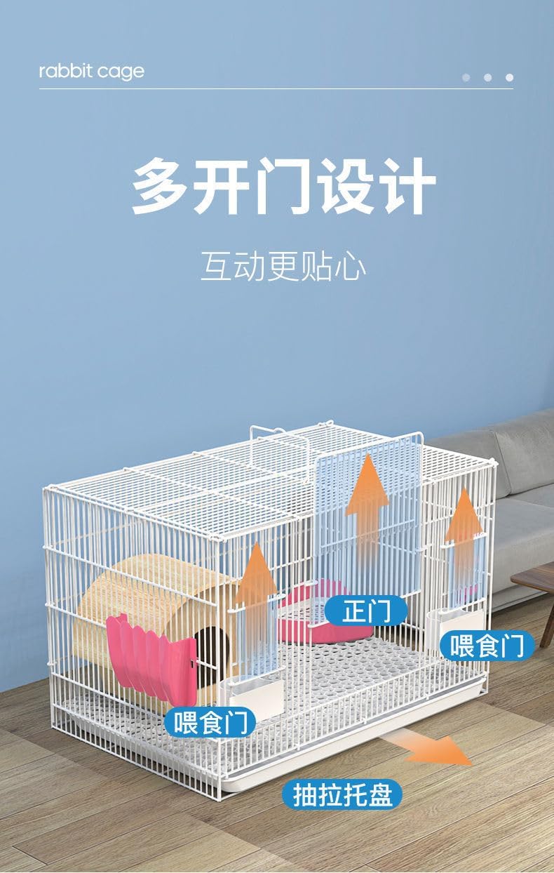 KoiFlow ハムスター ケージ クリア 透明 掃除しやすい 大型サイズ 前面