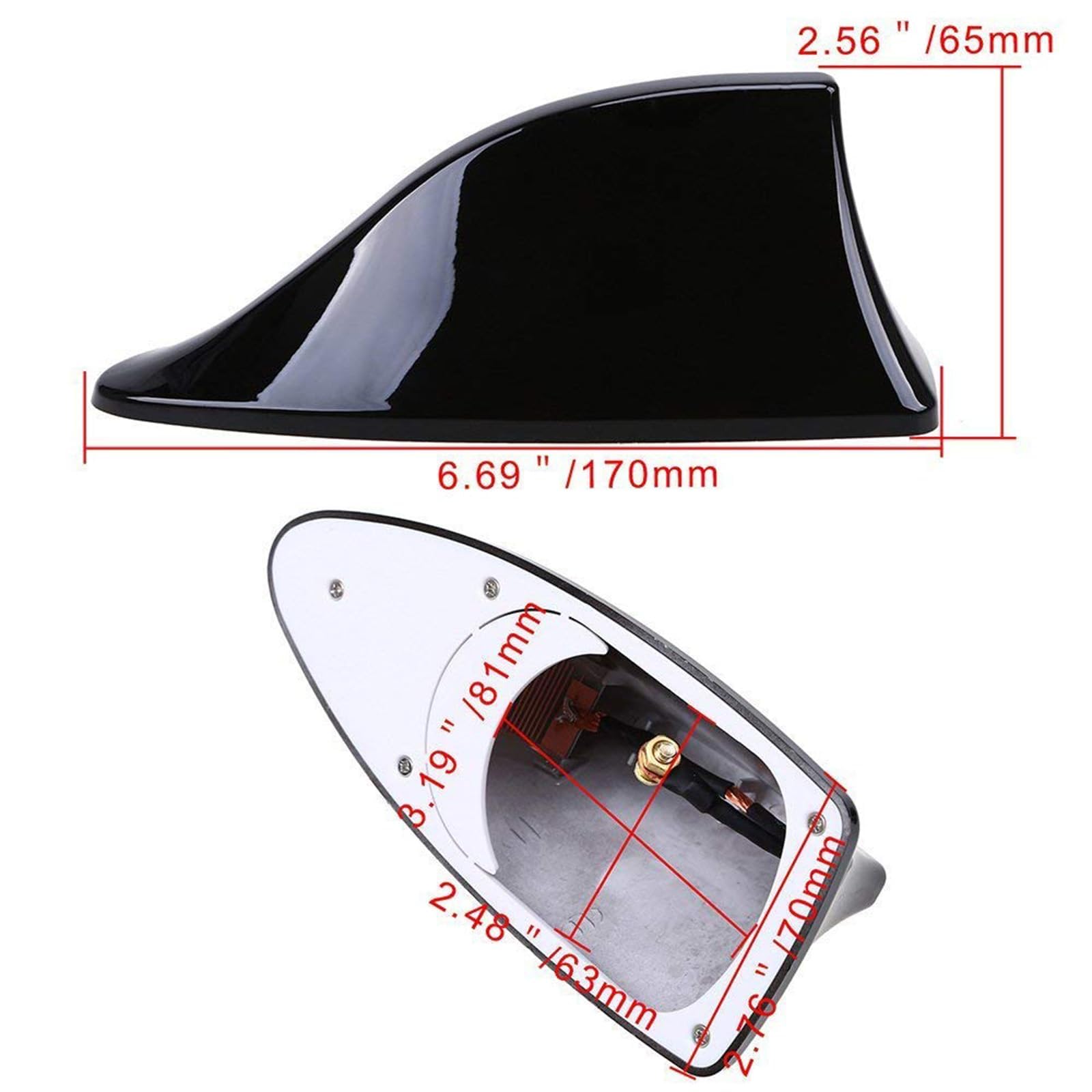 Antenna Auto Squalo Pinna,per Suzuki S Cross Scross 2014-2025 2026 Segnale Radio AM FM Potenziato Aerodinamica Base Adesiva ABS Ricambio Esterno Sportivo,B
