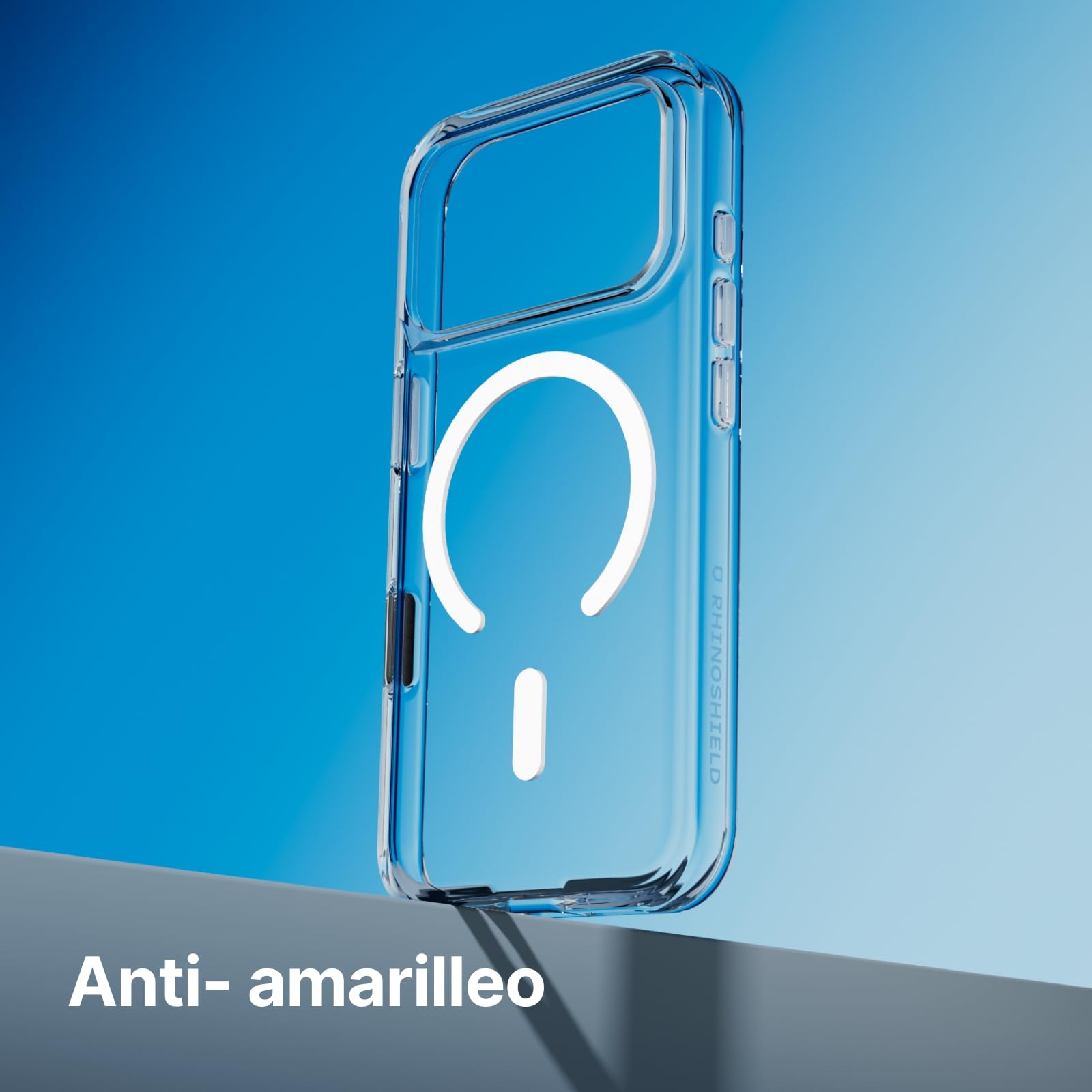 RhinoShield Funda Clear Apta para MagSafe e iPhone 17 Pro MAX | Fuerza magnética superior, tecnología antiamarilleamiento, alta claridad, resistente a golpes y grado militar.