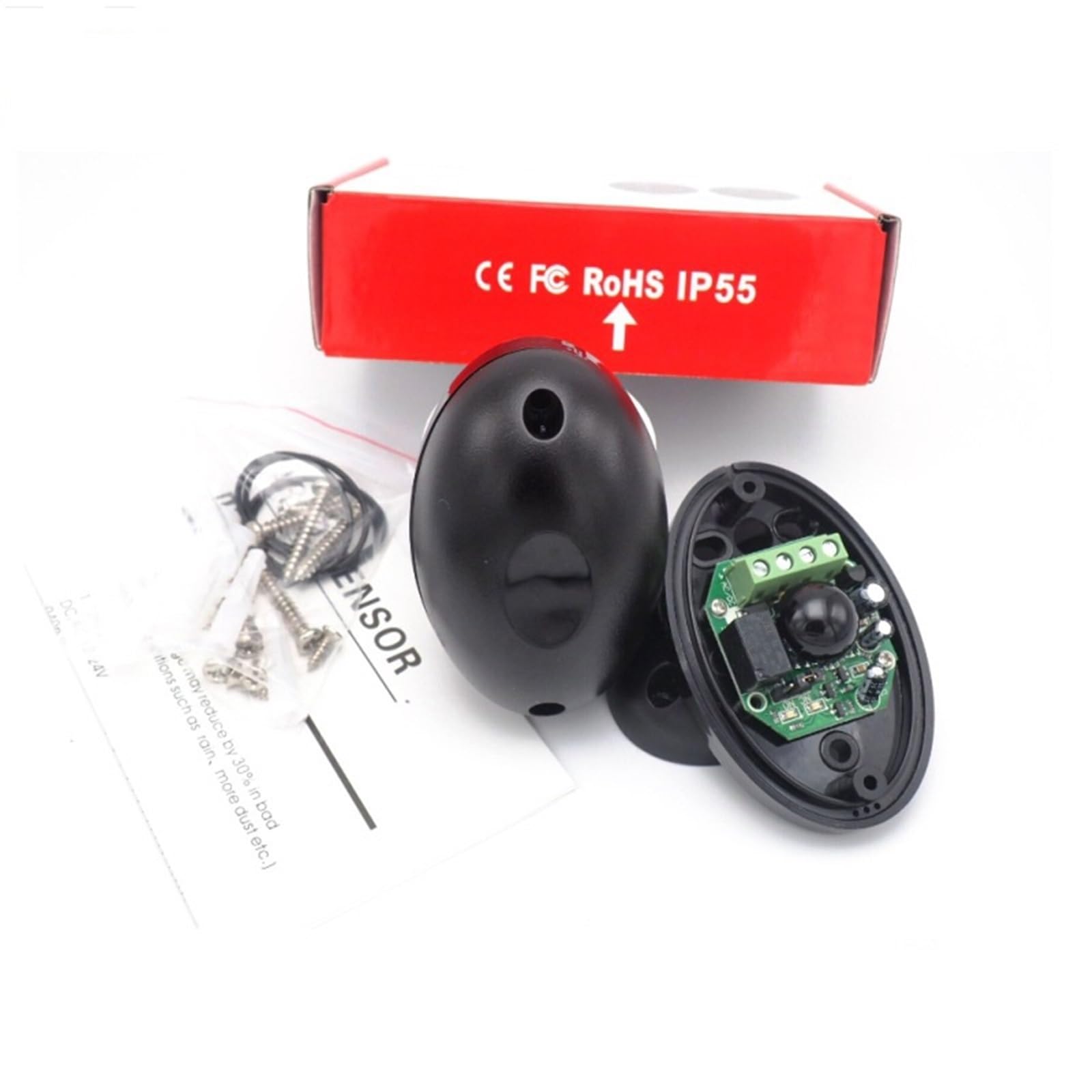 ABO-20L - Fotocélula de seguridad para puerta de ascensor, sensor de seguridad automático, sensor de haz infrarrojo, fotocélula de 15 m, rango de detección
