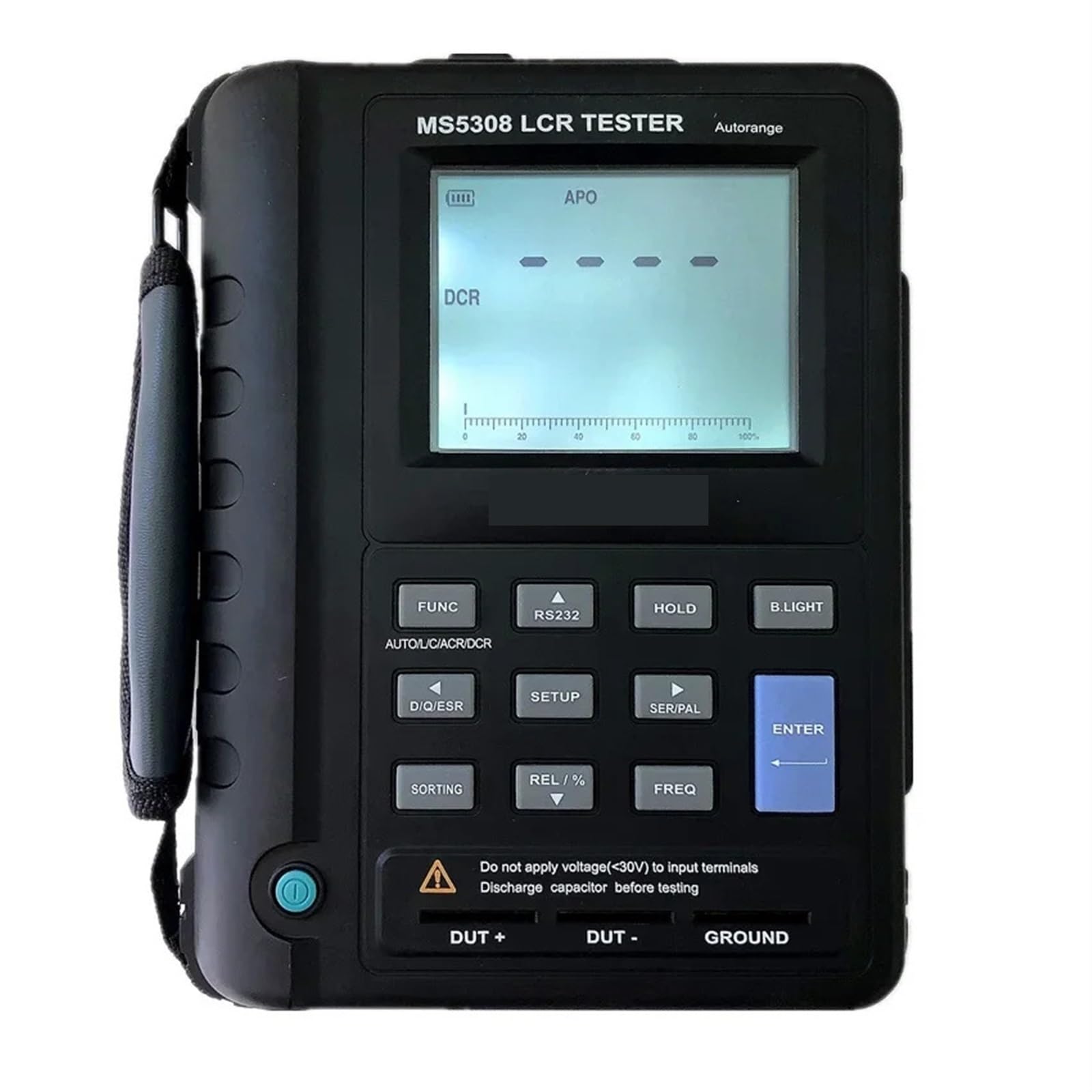 MS5308 Ręczny automatyczny zakres cyfrowy miernik LCR Test mostka Indukcyjność Pojemność Miernik Rezystancji 100KHz RS232 Podwójny wyświetlacz LCD Dla indukcyjności i pojemności