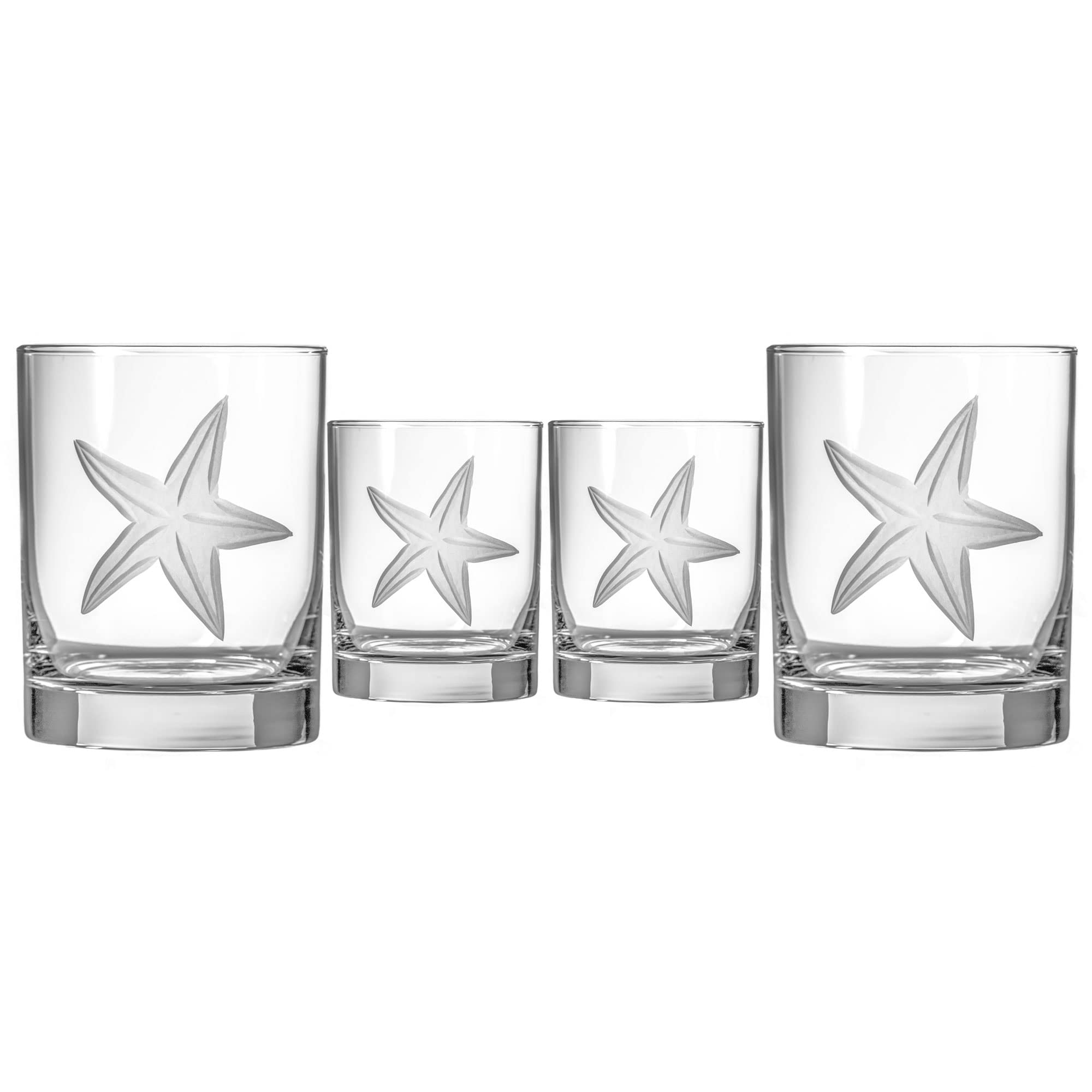 Rolf Glass Starfish Double Old Fashioned Glass, Clear