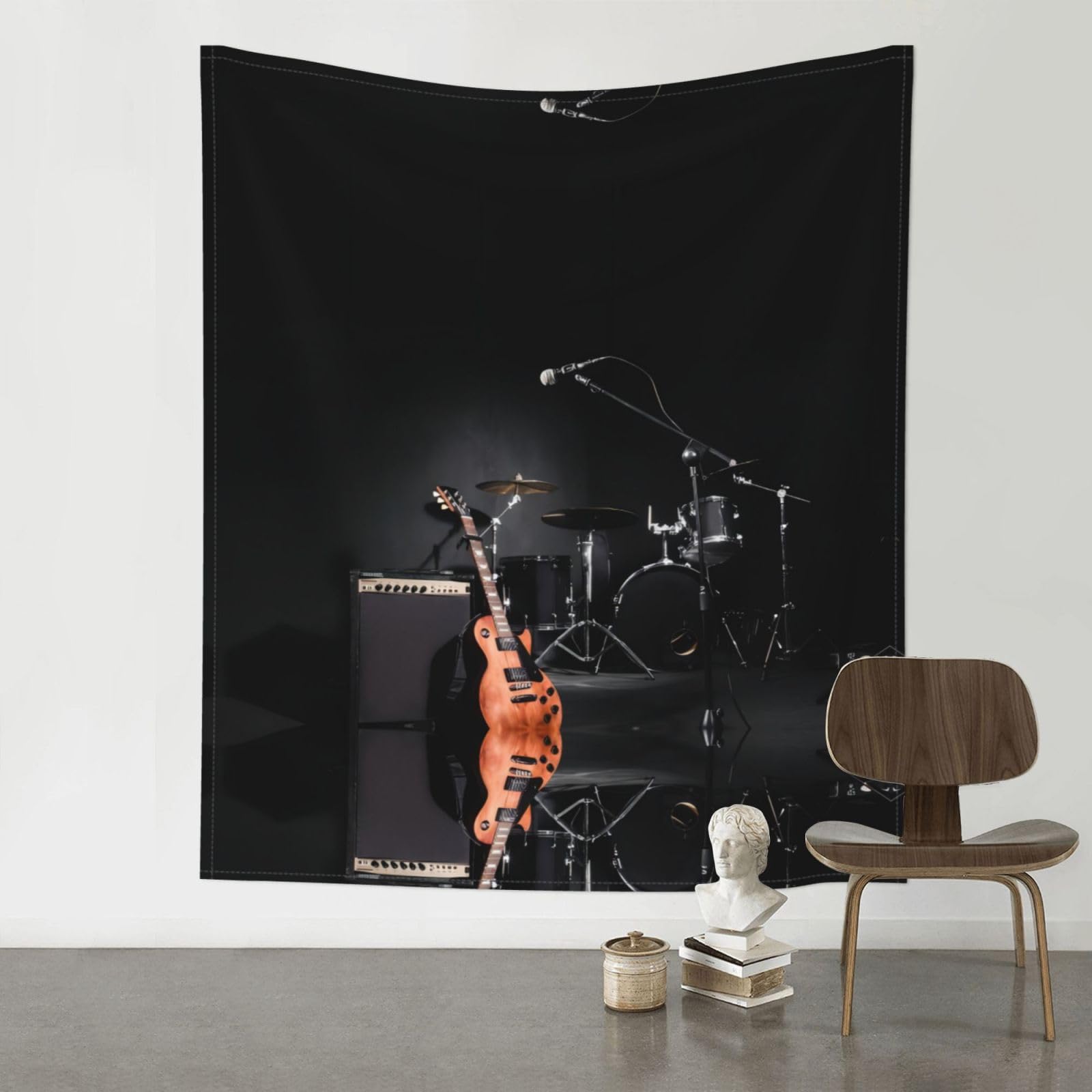 YYHWHJDE Musical Instrument Guitar Prints 60x51in Wall Tapestry – Elevate Your Space with a Versatile & Cozy Throw Blanket for Dorms, Beach & Home