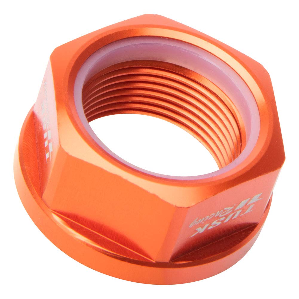 Tusk Nyloc Axle Nut M25 X 1.50 Orange Compatible with KTM 250 SX 2013-2022/300 XC 2014-2019/250 XC 2014-2019/350 XC-F 2013-2022