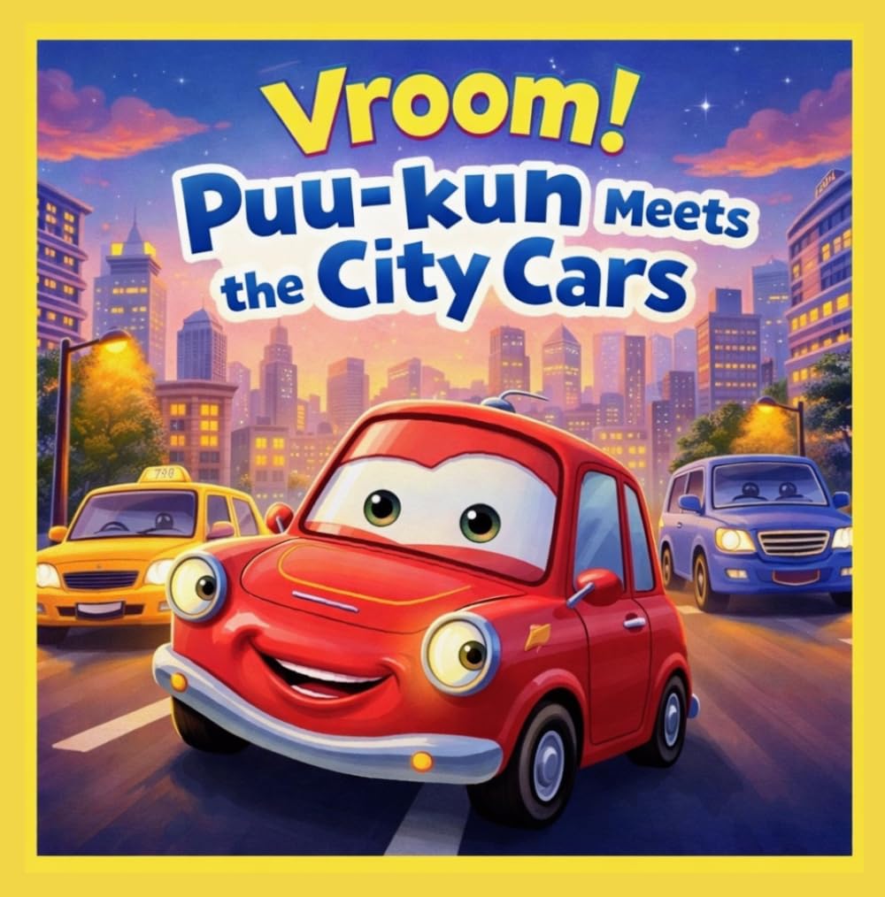 Vroom! Puu-kun Meets the City Cars: A Toddler's Journey Through Trucks, Fire Engines, and Busy City Streets