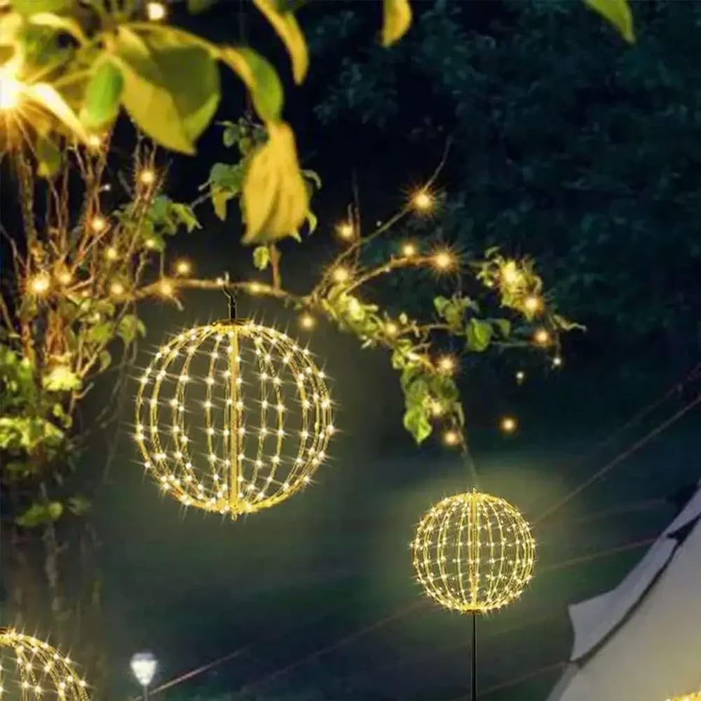 Zerodeko Weihnachtskugel-Lichterkette - Bunte LED Kugeln Für Garten & Wohnung