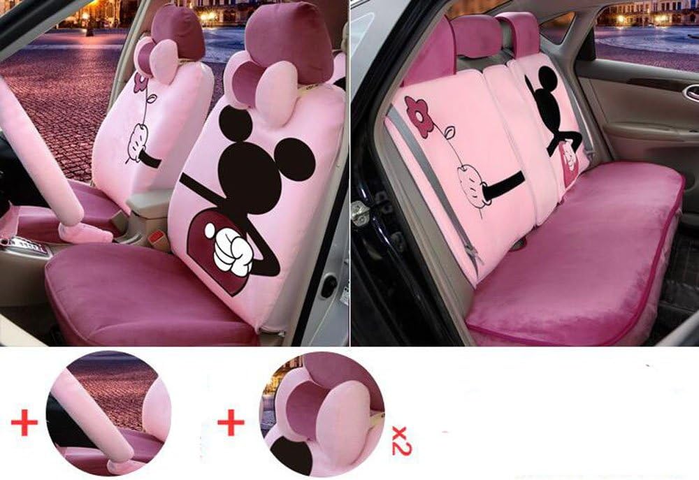 Maimai88 1 Sets The New Plush Cartoon Car Seat Cover The Front and Rear Universal Seat Covers (M328) (M325)