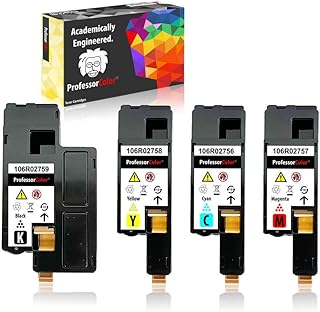 Professor Color Remanufactured Toner Cartridge Replacement for Xerox WorkCentre 6027 6025, Xerox Phaser 6022 6020 | 106R02759 106R02758 106R02757 106R02756 - Standard Capacity 4 Pack (5,000 Pages)