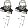 LED Light Bar Hood Bracket Kit 2pcs For Spotlights Installation With Expansion Base And Hood Grid Door Clip Compatibility(Silver)