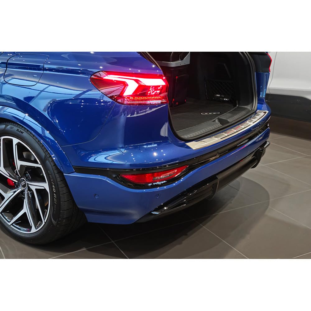 Avisa Edelstahl Heckstoßstangenschutz kompatibel mit Audi Q6 e-tron (GFB) 2024- 'Shadow Premium', Silber