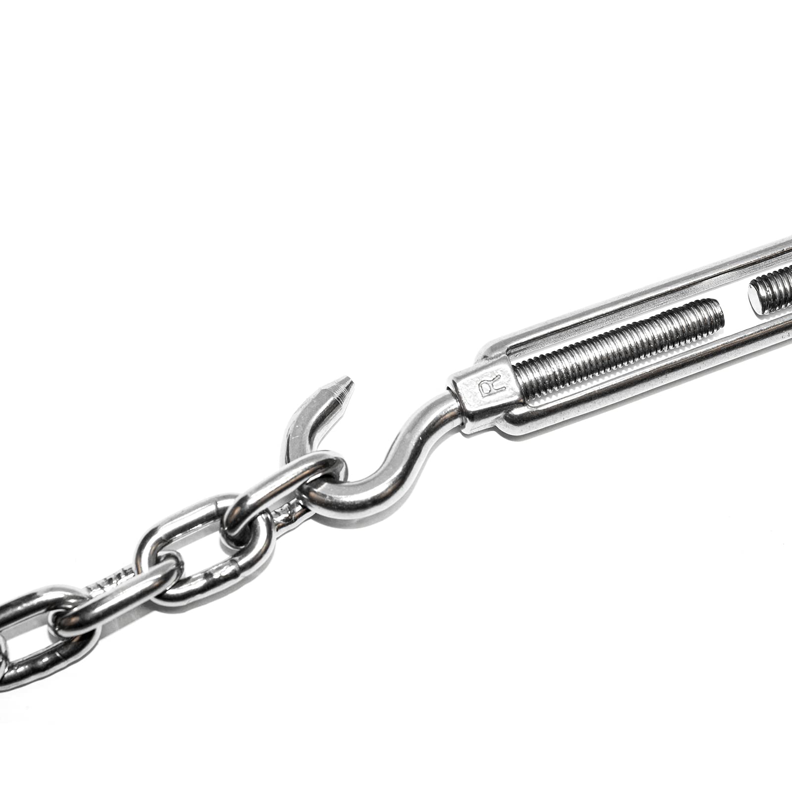 TIOMIOSEA Spannschloss M10 Edelstahl - 4er Set Mit Haken & Ösen Für Seilspannung