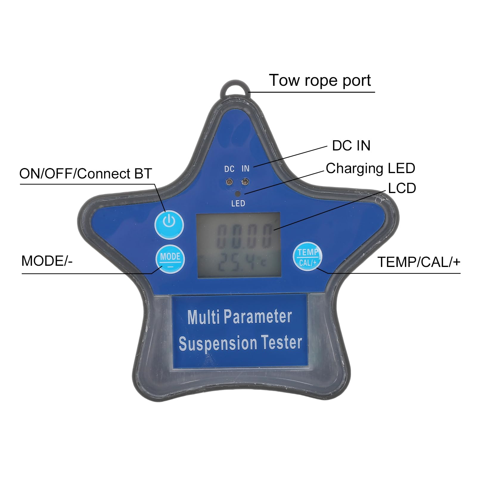 Material Plástico del Instrumento del Análisis Monitor Agua de la Piscina Equipo BT de la Prueba Agua Acuática