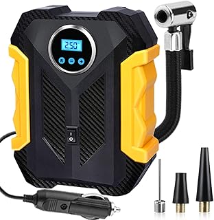 Digital Tyre Inflator, Car Tire Pump, 12V Portable Air Compressor Pump, 150 Psi Auto Portable Car Tire Inflator Pump with ...