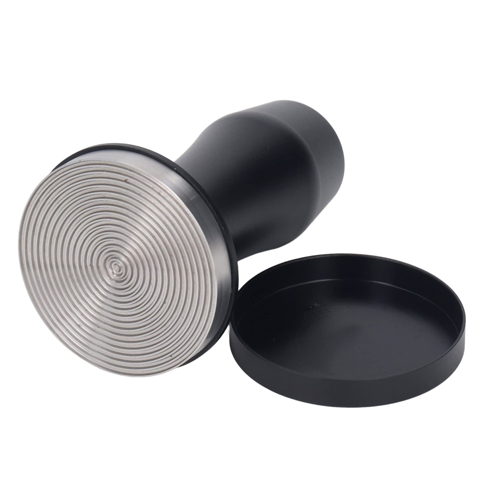 Tamper de café Aleación de aluminio Tamper calibrado con resorte con base de acero inoxidable Herramienta de apisonamiento para Cafe Home Barista Espresso Machine Accesorio (Fondo de 58
