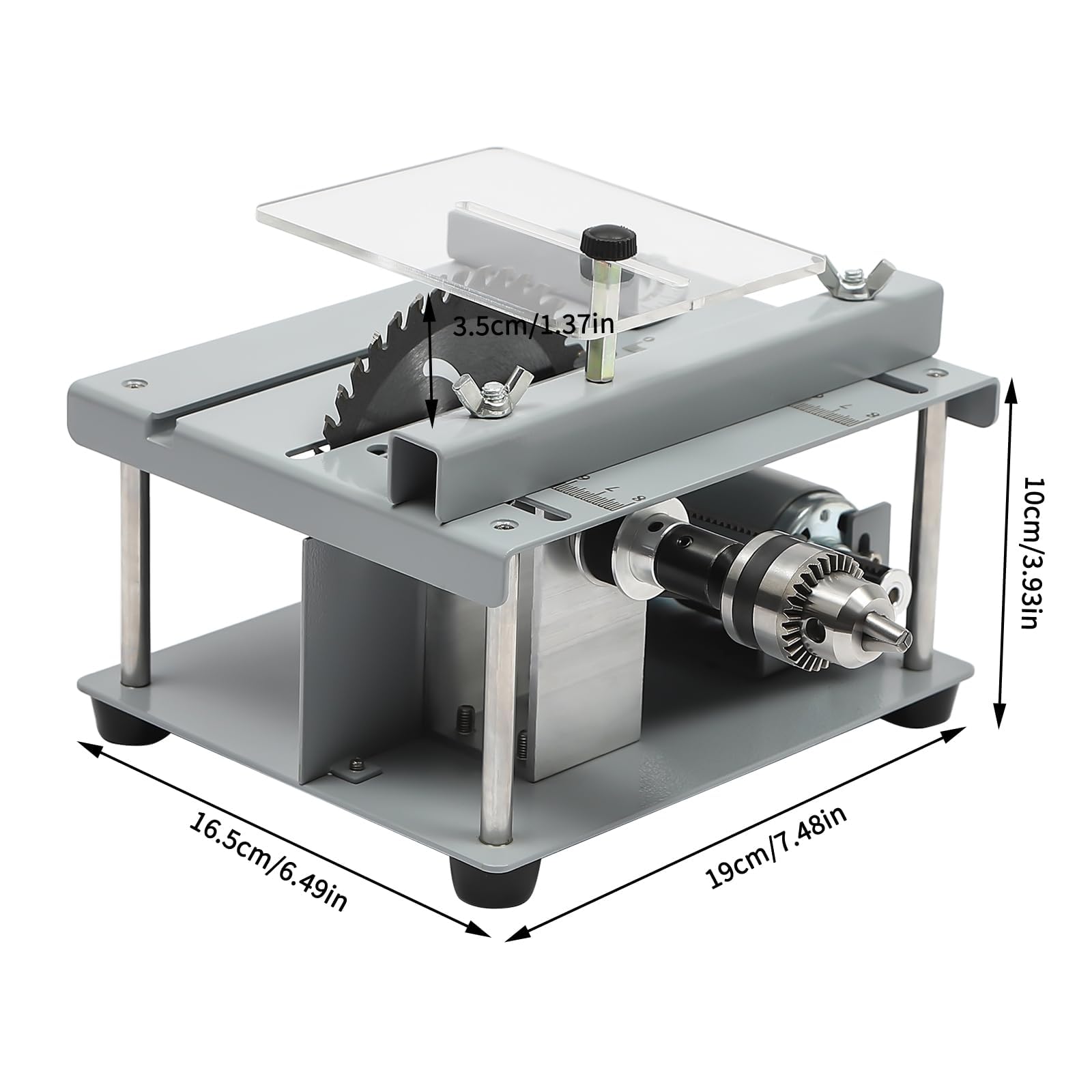 Mini Hobby - Sega da tavolo elettrica da 96 W, strumento per la lavorazione del legno, compatta e leggera