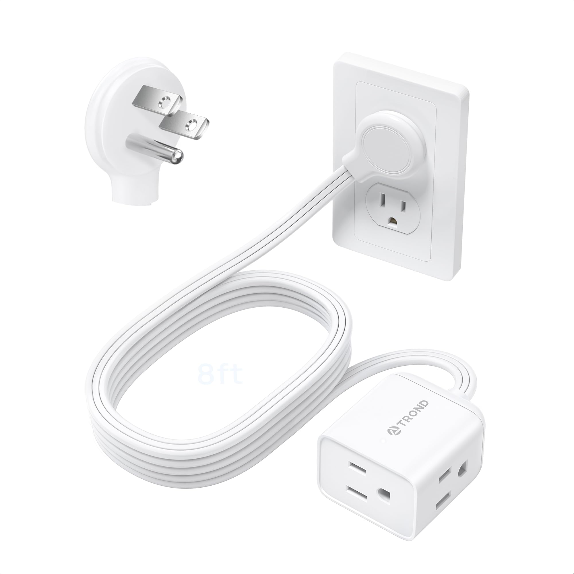TROND 6ft Right Angle Extension Cord - Space Saving! -24 TROND 6ft Right Angle Extension Cord - Space Saving! -24