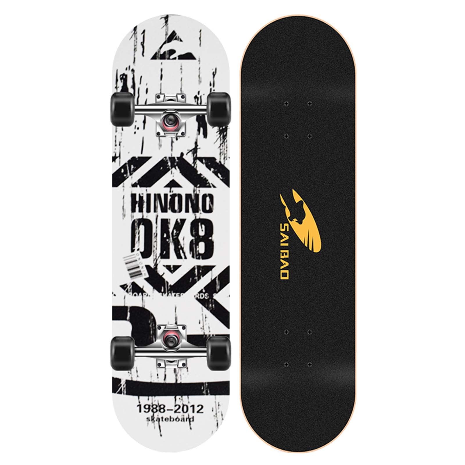 Skateboard - 31Inch Standard Skateboards for Kids Boys Girls Youths Beginners Starter 7 Layer Maple Double Kick Concave