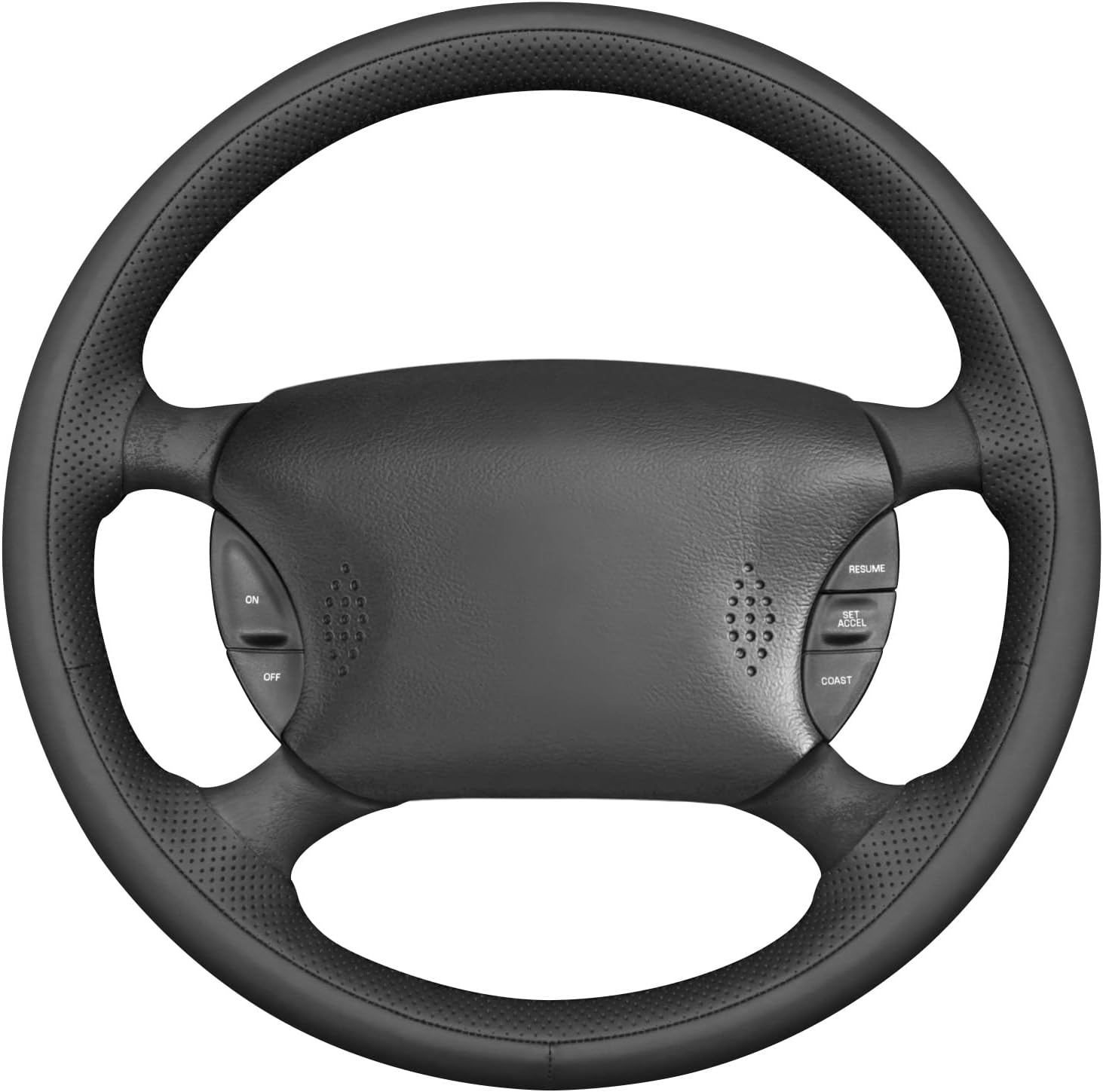 MEWANT Hand Sewn 3D Style Steering Wheel Cover Wrap for Ford Mustang 1994-2004 Steering Wheel Accessories for Ford Mustang 1994-2004