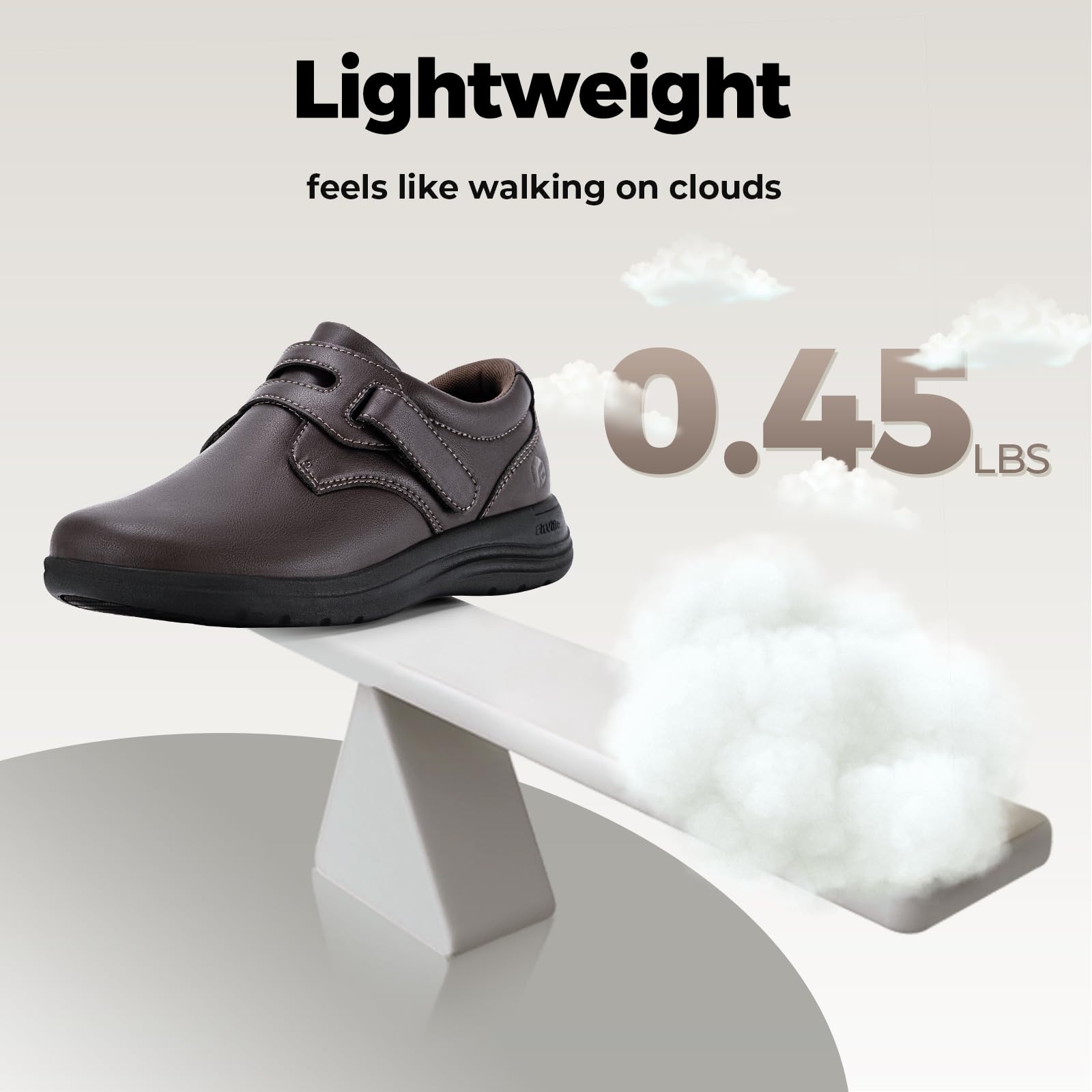 FitVille Buty dla diabetyków Damskie Bardzo szerokie skórzane mokasyny Kapcie ortopedyczne z regulowanymi rzepami Wygodne eleganckie buty do chodzenia dla opuchniętych stóp